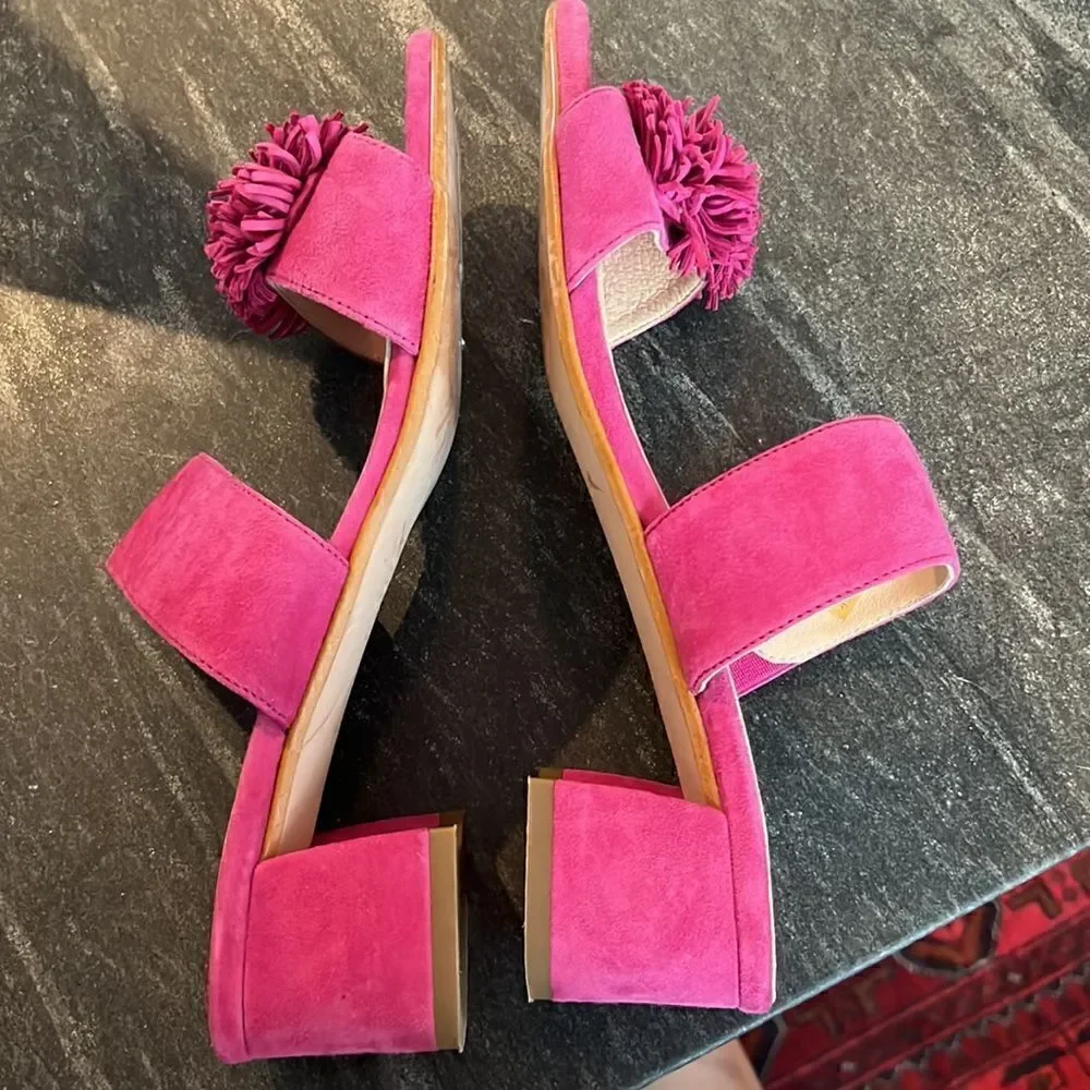 Patricia Green Pink Suede Sandals